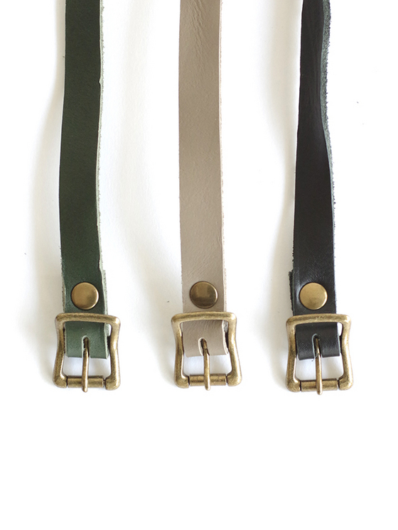 Antiquites wash leather belt (#71067)