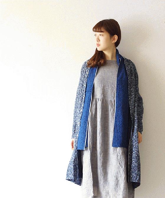 【sale 30%OFF】i c h i インディゴ 花柄 ワンピース (#171020)