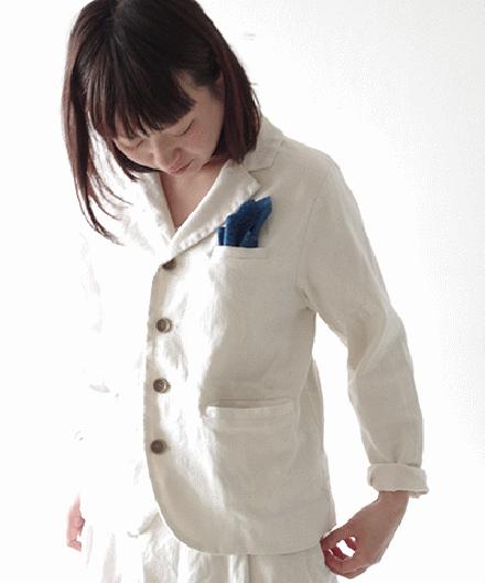 【sale 30%OFF】i c h i コットンリネン ジャケット (#161131)