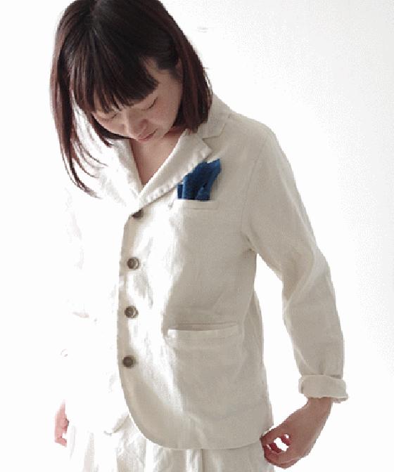 【sale 30%OFF】i c h i コットンリネン ジャケット (#161131)