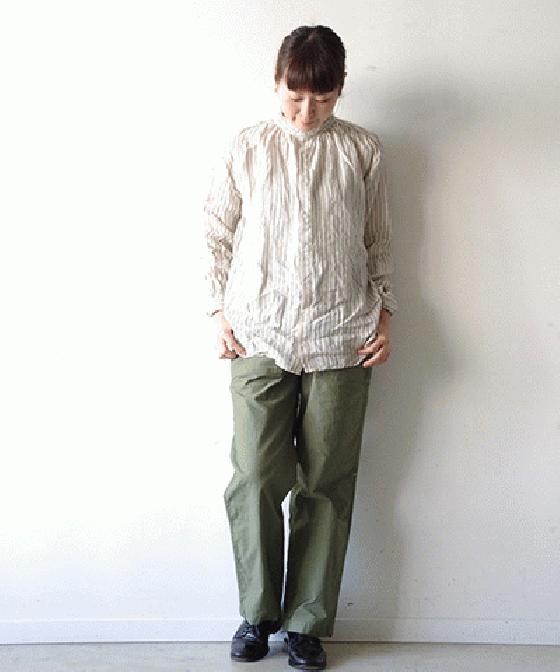 【sale 30%OFF】i c h i リネン ストライプ シャツ (#171115)