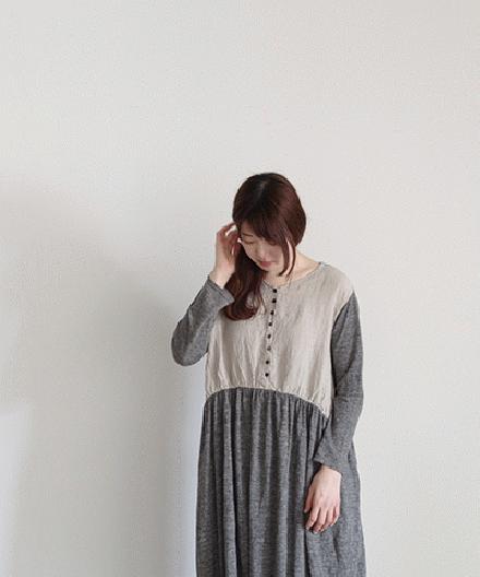 【sale 30%OFF】Antiquites リネン ワンピース (#91040)