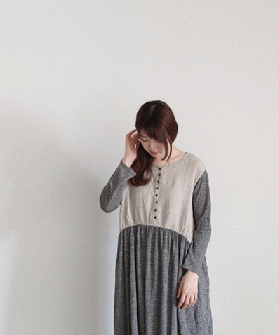 【sale 30%OFF】Antiquites リネン ワンピース (#91040)