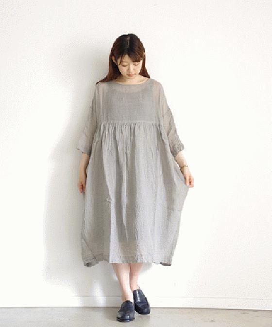 Antiquites リネンガーゼ ワンピース (#100102)