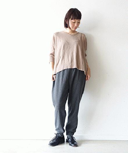 【sale 30%OFF】i c h i テレコ リブ ジョガーパンツ (#180150)