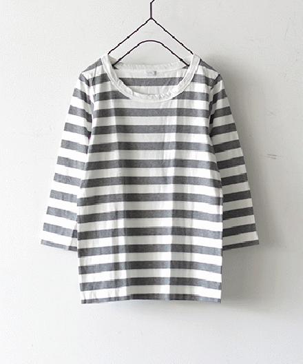 【sale 50%OFF】i c h i スタンダード ボーダー 七分丈クルー Mサイズ カラーA～C (#170494-01) 